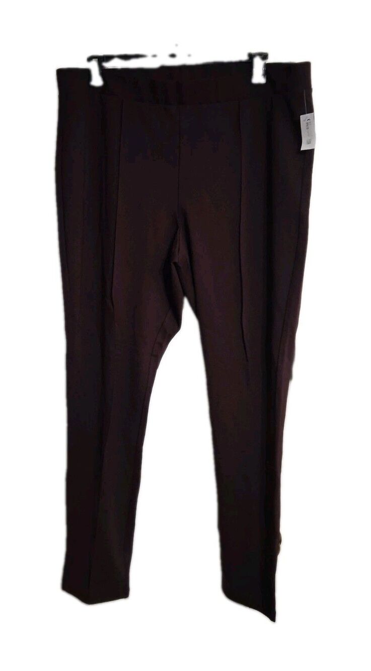 NWT Women's Old Navy Deep Plum Stevie Skinny Ponte Pull-On Pants Size XXL Tall